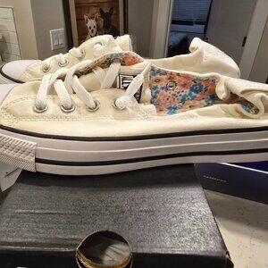 NEW Converse Chuck Taylor All Star Shoreline Slip-On Cream Womens Sz 10 A14970C
